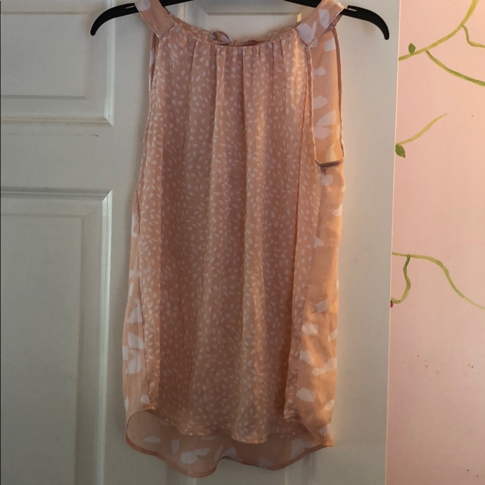 New York & Company sleeveless blouse with tie back